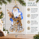 Did Moroz with Rope Glass Christmas Ornament