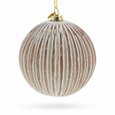Ribbed Matte Glass Ball Glass Christmas Ornament