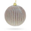 Ribbed Matte Glass Ball Glass Christmas Ornament