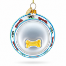 Bowl White Bone Glass Christmas Ornament