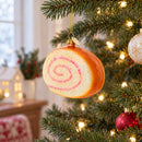 Cake Roll Glass Christmas Ornament