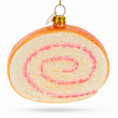 Cake Roll Glass Christmas Ornament