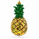 Shiny Pineapple Glass Christmas Ornament
