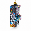 Retro Arcade Machine Glass Christmas Ornament
