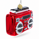 Retro Cassette Player Glass Christmas Ornament