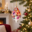Copper Paisley Teardrop Glass Christmas Ornament
