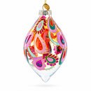 Copper Paisley Teardrop Glass Christmas Ornament
