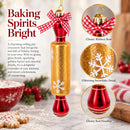 Rolling Pin Glass Christmas Ornament