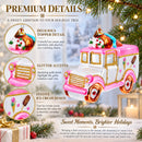 Ice Cream Truck Glass Christmas Ornament