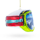 Mountain View Ski Goggles Glass Christmas Ornament