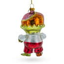 Zombie in Formal Attire Glass Christmas Ornament
