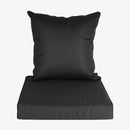 Outdoor Seat Cushion Set Waterproof Patio Furniture Cushion and Back Pillow Fade Resistant Deep SeatÊSet Chair Pad with Removable Cover for Chair Sofa