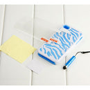 Blue-White Zebra Silicone Armor Case for iPhone 4/4S