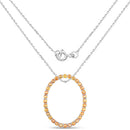 2.88 Carat Genuine Orange Sapphire .925 Sterling Silver Pendant