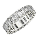 Emerald Cut Lab Grown Diamond Eternity Ring in 14k White Gold (4 cttw FG/VS2)