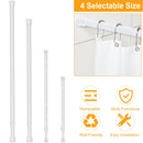 Tension Curtain Rod Spring Load Adjustable Curtain Pole Heavy-Duty Steel 4 Sizes for Bathroom Wardrobe Kitchen Balcony