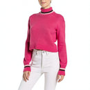 Planet Gold Derek Heart Juniors Turtleneck Cropped Sweater, Size Large