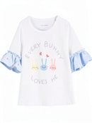 First Impressions Baby Girls Every Bunny Ruffle Top, Size 3/6 Months