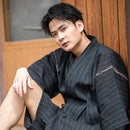 Mens Portable Striped Printed Loungewear Pajama Set