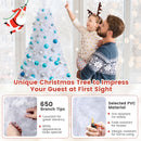8 ft White Artificial PVC Christmas Tree with Stand