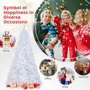 8 ft White Artificial PVC Christmas Tree with Stand
