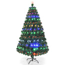 5/6/7 Feet Multicolor Artificial Christmas Tree with LED Light and Metal Stand