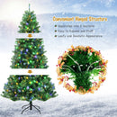Artificial Hinged Christmas Tree with Remote-controlled Color-changing LED Lights