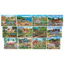 Folk Art Jigsaw Puzzle Collection - 12-Pack