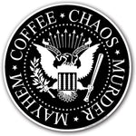 Coffee Chaos Murder Mayhem Sticker