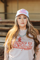 Pink Hell I Won't Cowgirl Graphic Tee