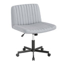 Criss Cross Chair with Wheels Cross-Legged Swivel Desk Chair with Soft-Padded Wide Seat