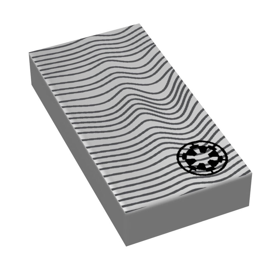 Beskar - Printed 1x2 Tile made using LEGO part