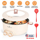 Electric Hot Pot with Divider 6L Dual Control Stainless Steel