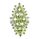 8.89 Carat Genuine Peridot .925 Sterling Silver Ring