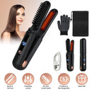Cordless Hair Straightener Brush 2-in-1 Ceramic Flat Iron