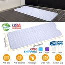 Bath Tub Mat Non-Slip Shower Mat BPA-Free Massage Anti-Bacterial with Suction Cups Washable for Bathroom Kitchen Pool