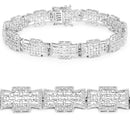 0.48 Carat Genuine White Diamond .925 Sterling Silver Bracelet