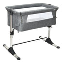 Travel Portable Baby Bed Side Sleeper Bassinet Crib with Carrying Bag-Gray