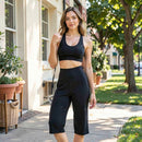 Ideology Lace-Up Back Racerback Seamless Mid-Impact Sports Bra Xs/Black