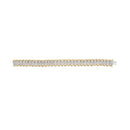 10k Yellow Gold 5.00 Cttw Diamond Oval Banded Link Bracelet (I-J Color, I1-I2 Clarity) - 7" Inches
