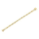 14K Yellow Gold 7.50 Cttw Princess and Baguette Diamond Geometric Link Bracelet