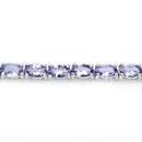 8.75 Carat Genuine Tanzanite .925 Sterling Silver Bracelet