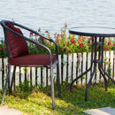 Outdoor Seat Cushion Set Waterproof Patio Furniture Cushion and Back Pillow Fade Resistant Deep SeatÊSet Chair Pad with Removable Cover for Chair Sofa