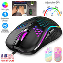 Wired Gaming Mouse 7200 DPI Laptop Optical Mouse Honeycomb Lightweight Mouse with 4 Adjustable DPI Levels 7 Changeable Colors 6 Keys