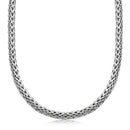 Oxidized Sterling Silver Wheat Style Chain Men's Necklace