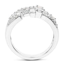0.60 Carat Genuine White Diamond .925 Sterling Silver Ring