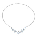 7.36 Carat Genuine Blue Topaz .925 Sterling Silver Necklace