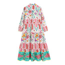 Women's Long Sleeve Positioning Printing Dress