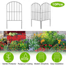 10Pcs Decorative Garden Fence Rustproof Iron Wire Arched Fence Animal Barrier Border 12.59Ó Width 23.93Ó Length For Yard Landscape Patio Outdoor Decor