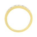 IGI Certified 18K Yellow Gold 1.0 Cttw Channel Set Round-Cut Diamond 11 Stone Anniversary/Wedding Band Ring (I-J Color, I1-I2 Clarity) - Size 9.5